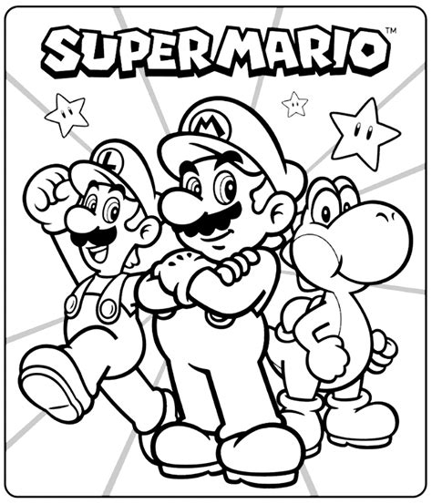 mario color pages